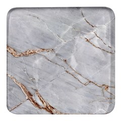 Gray Light Marble Stone Texture Background Square Glass Fridge Magnet (4 Pack) by Cemarart