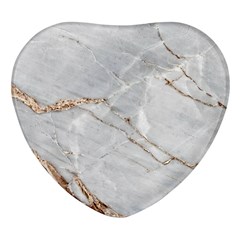 Gray Light Marble Stone Texture Background Heart Glass Fridge Magnet (4 Pack) by Cemarart