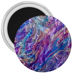 Amethyst Flow 3  Magnets by kaleidomarblingart