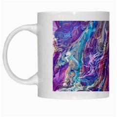 Amethyst Flow White Mug by kaleidomarblingart