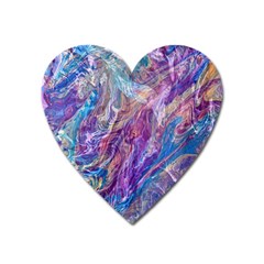 Amethyst Flow Heart Magnet by kaleidomarblingart