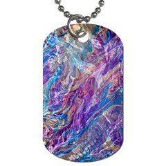 Amethyst Flow Dog Tag (one Side) by kaleidomarblingart