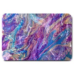 Amethyst Flow Large Doormat by kaleidomarblingart