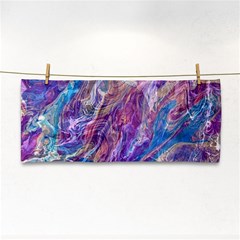 Amethyst Flow Hand Towel by kaleidomarblingart