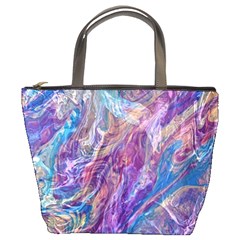 Amethyst Flow Bucket Bag by kaleidomarblingart