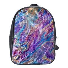 Amethyst Flow School Bag (large) by kaleidomarblingart