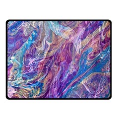 Amethyst Flow Fleece Blanket (small) by kaleidomarblingart