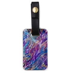 Amethyst Flow Luggage Tag (one Side) by kaleidomarblingart