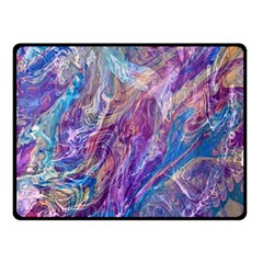 Amethyst Flow Two Sides Fleece Blanket (small) by kaleidomarblingart