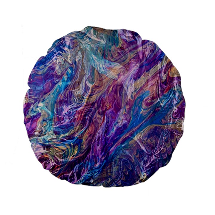 Amethyst flow Standard 15  Premium Flano Round Cushions