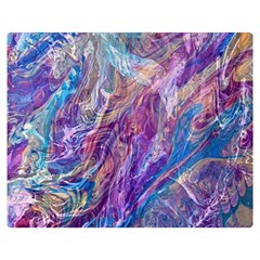 Amethyst Flow Two Sides Premium Plush Fleece Blanket (medium) by kaleidomarblingart