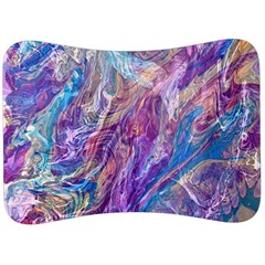 Amethyst Flow Velour Seat Head Rest Cushion by kaleidomarblingart