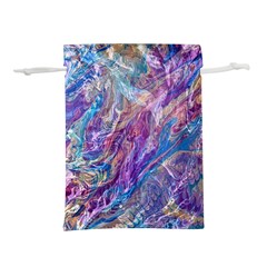 Amethyst Flow Lightweight Drawstring Pouch (l) by kaleidomarblingart