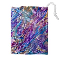 Amethyst Flow Drawstring Pouch (5xl) by kaleidomarblingart