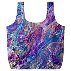 Amethyst Flow Full Print Recycle Bag (xxxl) by kaleidomarblingart