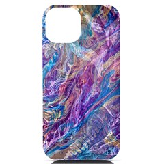 Amethyst Flow Iphone 14 Black Uv Print Case by kaleidomarblingart