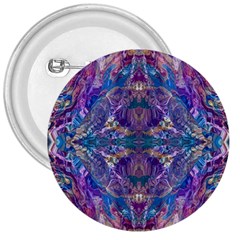 Cobalt Arabesque 3  Buttons by kaleidomarblingart