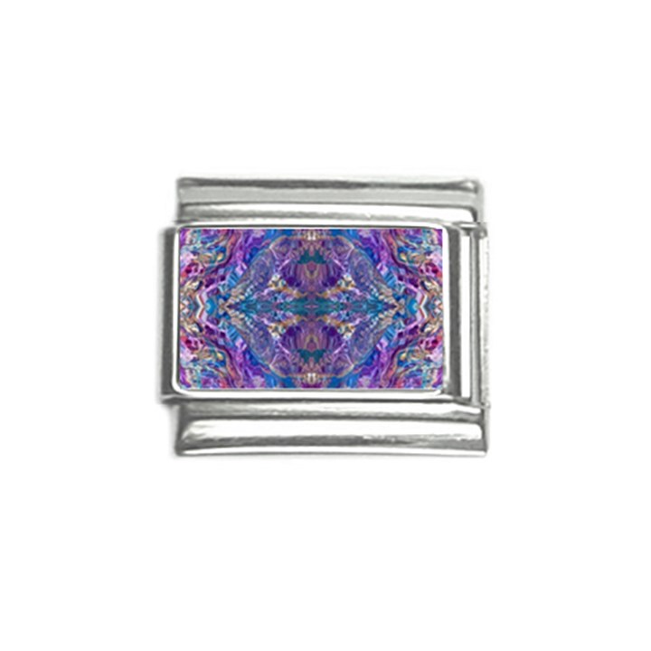 Cobalt arabesque Italian Charm (9mm)