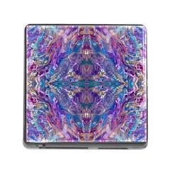 Cobalt Arabesque Memory Card Reader (square 5 Slot) by kaleidomarblingart