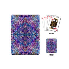 Cobalt Arabesque Playing Cards Single Design (mini)