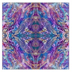 Cobalt Arabesque Square Satin Scarf (36  X 36 ) by kaleidomarblingart