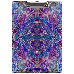 Cobalt Arabesque A4 Acrylic Clipboard by kaleidomarblingart