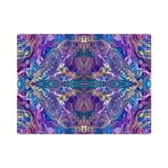 Cobalt Arabesque Premium Plush Fleece Blanket (mini) by kaleidomarblingart