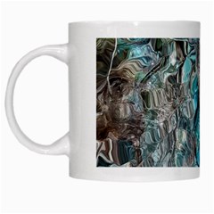 Mono Turquoise Blend White Mug by kaleidomarblingart