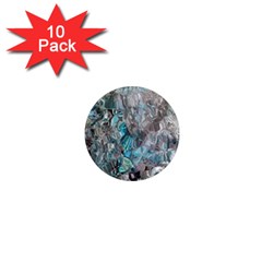 Mono Turquoise Blend 1  Mini Magnet (10 Pack)  by kaleidomarblingart