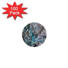 Mono Turquoise Blend 1  Mini Buttons (100 Pack)  by kaleidomarblingart