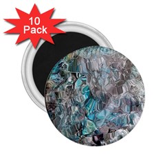 Mono Turquoise Blend 2 25  Magnets (10 Pack)  by kaleidomarblingart