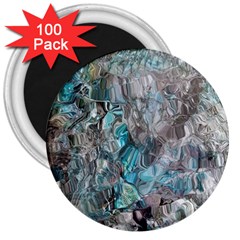 Mono Turquoise Blend 3  Magnets (100 Pack) by kaleidomarblingart