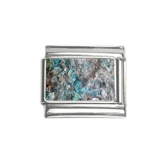 Mono Turquoise Blend Italian Charm (9mm) by kaleidomarblingart