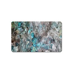 Mono Turquoise Blend Magnet (name Card) by kaleidomarblingart