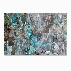 Mono Turquoise Blend Postcard 4 x 6  (pkg Of 10) by kaleidomarblingart