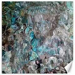 Mono Turquoise Blend Canvas 16  X 16  by kaleidomarblingart