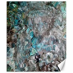 Mono Turquoise Blend Canvas 20  X 24  by kaleidomarblingart