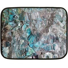 Mono Turquoise Blend Fleece Blanket (mini) by kaleidomarblingart