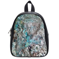 Mono Turquoise Blend School Bag (small) by kaleidomarblingart