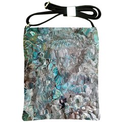 Mono Turquoise Blend Shoulder Sling Bag by kaleidomarblingart