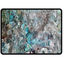 Mono Turquoise Blend Fleece Blanket (large) by kaleidomarblingart