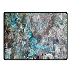 Mono Turquoise Blend Two Sides Fleece Blanket (small) by kaleidomarblingart