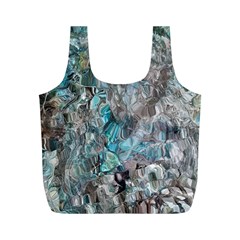 Mono Turquoise Blend Full Print Recycle Bag (m) by kaleidomarblingart