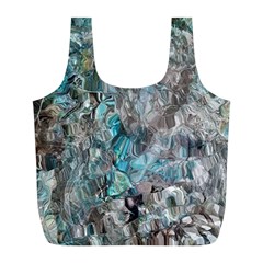 Mono Turquoise Blend Full Print Recycle Bag (l)