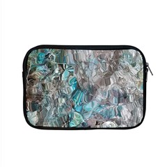 Mono Turquoise Blend Apple Macbook Pro 15  Zipper Case by kaleidomarblingart