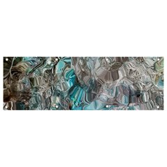 Mono Turquoise Blend Banner And Sign 9  X 3  by kaleidomarblingart