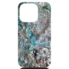 Mono Turquoise Blend Iphone 14 Pro Black Uv Print Case by kaleidomarblingart