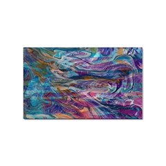 Abstarct Cobalt Waves Sticker (rectangular) by kaleidomarblingart