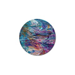 Abstarct Cobalt Waves Golf Ball Marker (4 Pack) by kaleidomarblingart