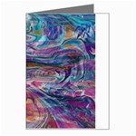 Abstarct cobalt waves Greeting Card Left